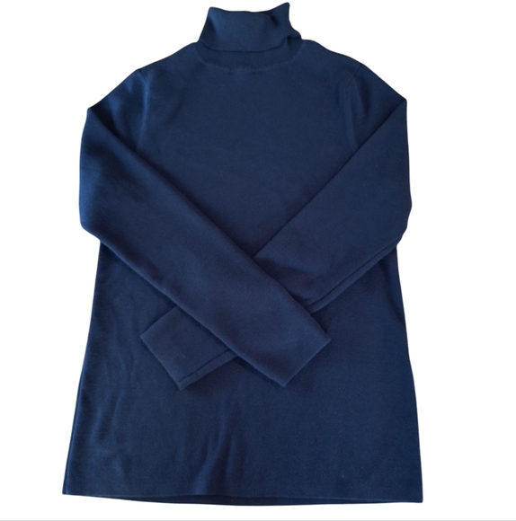 Chicos Navy Blue Long Sleeve Turtle Neck Size 1 (US M) - Picture 1 of 6